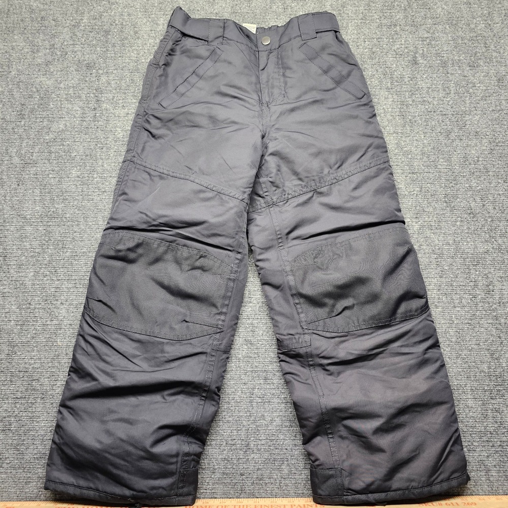 Cherokee Boys Gray Insulated Snow Pants Size M 8/10 Reinforced Knees Winter